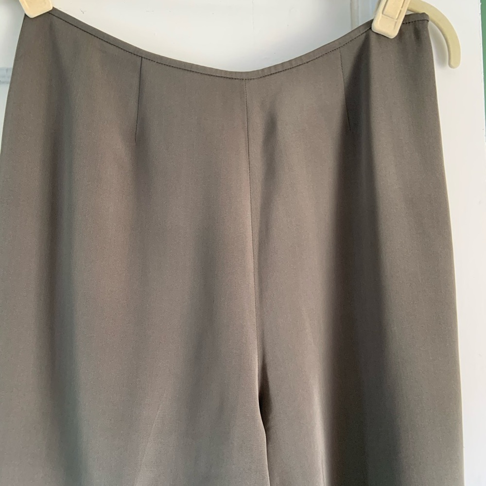 Vintage GETT silk trousers in moss green bnwot - Picture 5 of 6